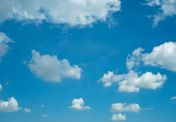 Fototapeta premium Blue sky color with clouds background photo