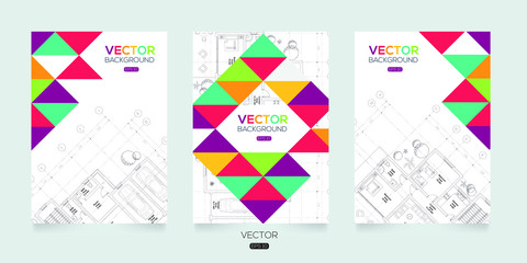 Layout brochure architectural plan , Architectural background , architectural plan vector