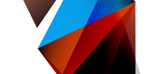 Vintage abstract template with triangle mosaic composition vecton white background. Simple design background. Modern flat design. Beautiful vector pattern.