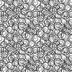 Seamless texture, pattern - black and white spiral background