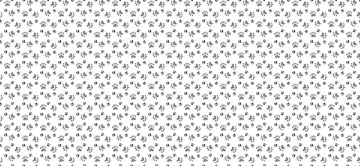 Pet paw print seamless pattern. Abstract animal vector background. - obrazy, fototapety, plakaty