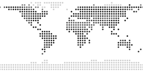 Dotted World Map (low-res, grayscale)