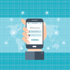 Humans Social Network Smartphone Hands