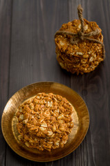 Peanuts brittle or groundnut chikki with jaggery or gachak