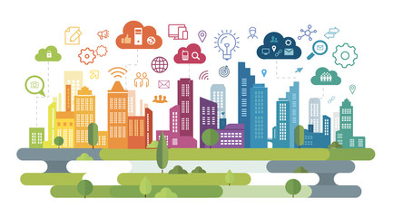 Smart city illustration
