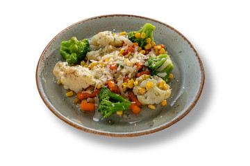 Delicious steamed vegetables