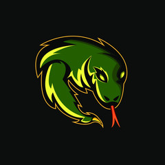 Komodo esport mascot logo design © Artchilles