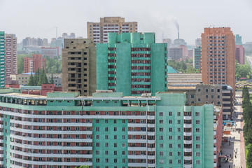 Plakat Aerial view of Pyongyang, capital city of the DPRK, North Korea