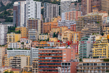 Naklejka premium Monaco city buildings background