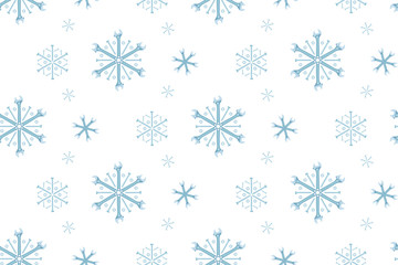 Christmas seamless pattern of tools and fasteners laid out in the shape of snowflakes. Vector background.
