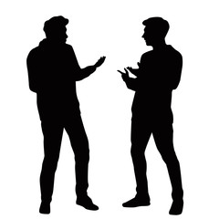 Silhouette Of People Talking