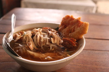 Soto is a traditional Indonesian soup mainly composed of broth, meat, and vegetables. Many traditional soups are called soto, whereas foreign and Western influenced soups are called sop.