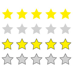 Star rating on a white background. Vector illustartion