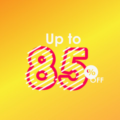 Discount up to 85% off Label Sale Line Logo Vector Template Design Illustration