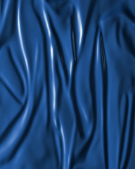 Blue glued paper pleated - 3D illustration