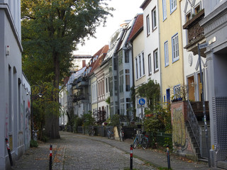 Naklejka premium The alleyway in Europe