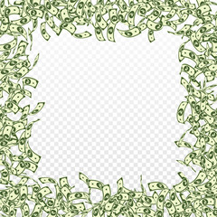 Indian rupee notes falling. Small INR bills on tra