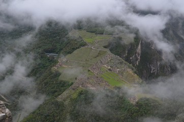 南米、自然、風景、山、遺跡、マチュピチュ俯瞰