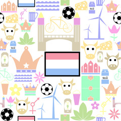 netherlands seamless pattern background icon.