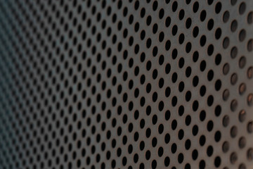 Naklejka premium Urban Industrial Background Of Perforated Metal. Minimalistic and Futuristic Material