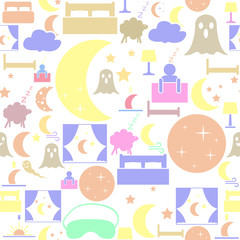 night seamless pattern background icon.