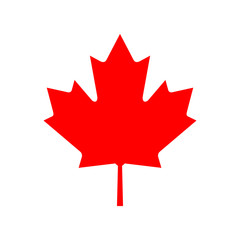 Vector Illustration of Canada red leaf icon 