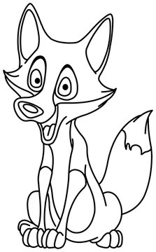 Outlined talking fox