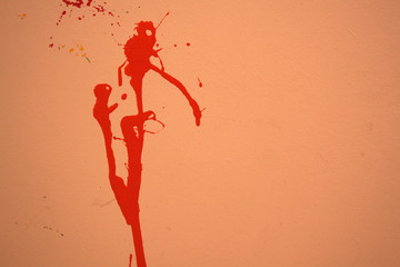 ORANGE SAIN ON THE WALL TEXTURE