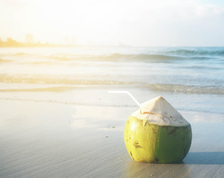 Coconut on the beach