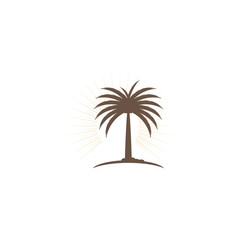 Dates tree Wave Logo Template vector symbol