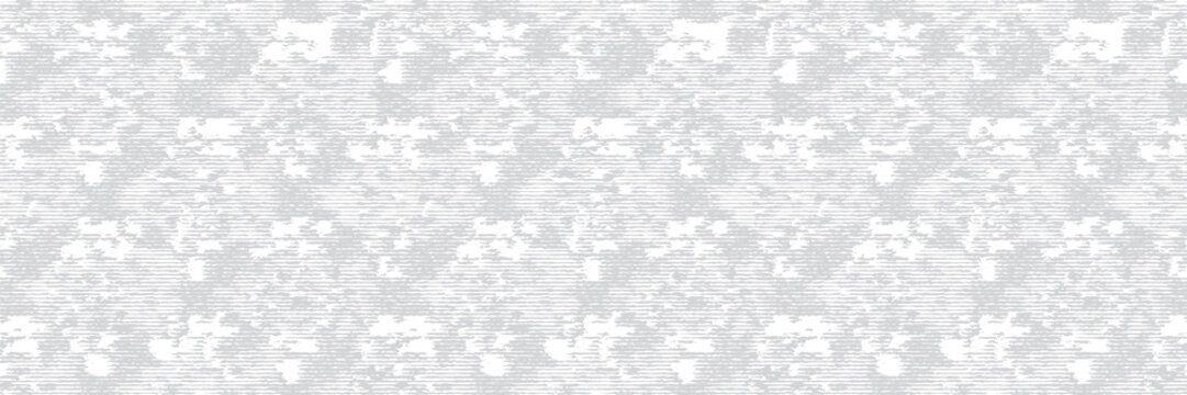 Grey White Vector Banner . Monochrome Irregular Tapestry Kelim. Woven Effect Melange Textured Border Background. Rough Damask Rug Graphic Distressed Weave. Seamless Distressed Edging Pattern EPS 10