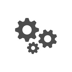 Cogwheel or gear glyph icon