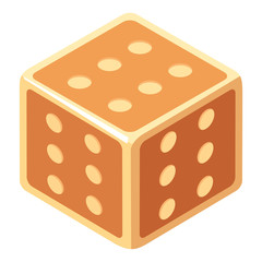 Happy numbers. Vector illustration of dice
