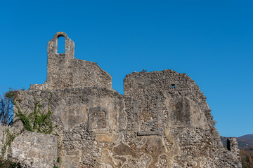 Isernia, Molise, ruins of the Celestial Convent of S. Spirito.  View.