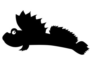 Silhouette of shuttles hopfish