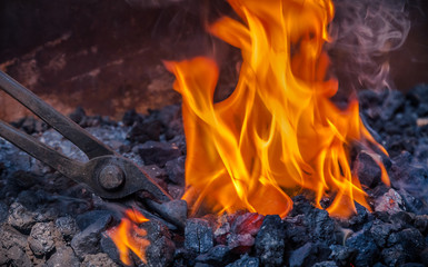 Fire ready for forging