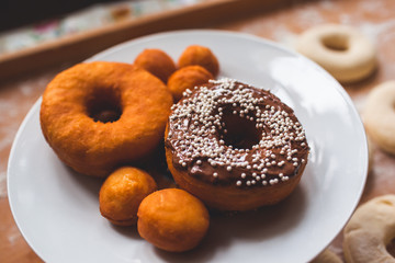 delicious donuts on the table