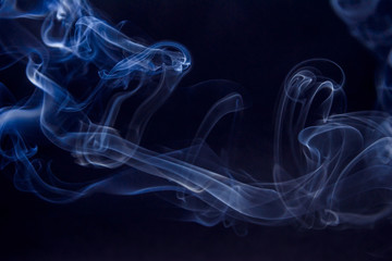Myistic and abstract photo of blue Smoke