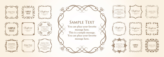 高級感のあるバロック調のフレーム	