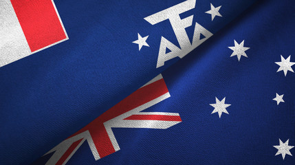 French Southern and Antarctic Lands and Australia two flags