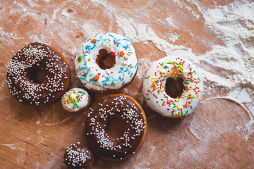 delicious donuts on the table