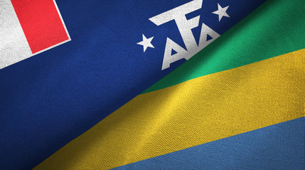 French Southern and Antarctic Lands and Gabon two flags
