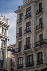 Old European Buildings with Black Grills