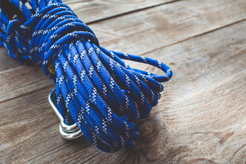 blue climbing rope