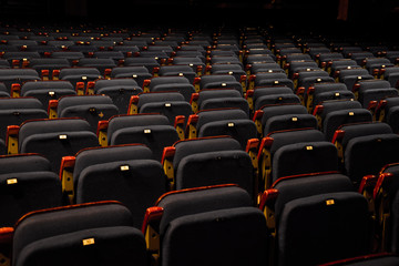 Cinema hall and rows of chairs