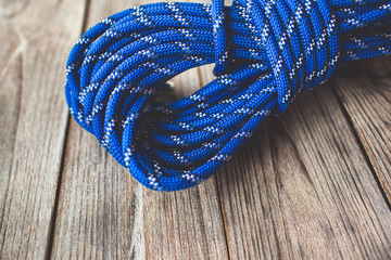 blue climbing rope
