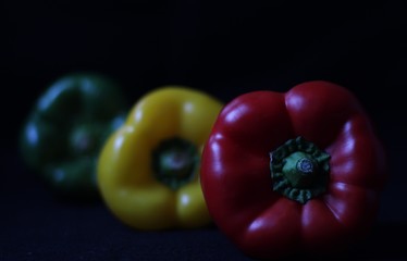 colorful christmas balls on black background