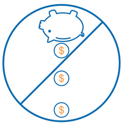 Obraz premium icon without subscription, piggy bank