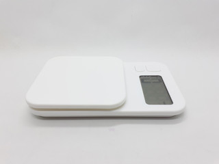 Electronic Modern Digital Scale for Cooking Kitchen Appliances in White Isolated Background