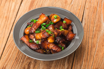 Braised Pork with Chestnuts,Chinese food